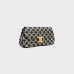 MEDIUM CELINE LOLA BAG IN TRIOMPHE CANVAS TWO-TONE BLACK - Image 2